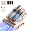 Mattress Vacuum Cleaner 16Kpa Bed Vacuum Cleaner Handheld Vacuums with Ultrasonic & UVC Light 18000 RPM Brushroll Rotation Dual Dust Bins Washable Fil