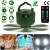 Portable Camping Ceiling LED Fan 10400mAh USB Battery Powered Hanging Tent Lantern Fan Power Bank with 3 Fan Speed 3 Light Brightness Smart Timer Disp