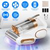Mattress Vacuum Cleaner 16Kpa Bed Vacuum Cleaner Handheld Vacuums with Ultrasonic & UVC Light 18000 RPM Brushroll Rotation Dual Dust Bins Washable Fil