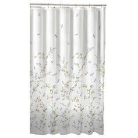 zzzFloral Dragonfly Polyester Machine Washable Shower Curtain