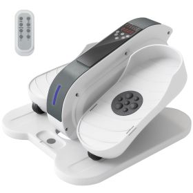 Soozier Under Desk Elliptical Machine, Ellipse Leg Exerciser for Seniors with LCD Monitor, Remote Control and 10 Speeds