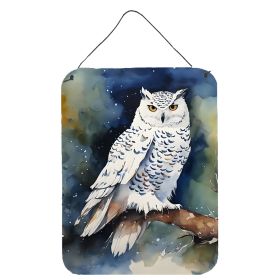 NEW Snowy Owl Wall or Door Hanging Prints Aluminum Metal Sign Kitchen Wall Bar Bathroom Plaque Home Decor Front Door Plaque, 12x16, Multicolor