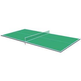 8ft Green Mid-Size Table Tennis Table Foldable & Portable Ping Pong Table Set for Indoor Games
