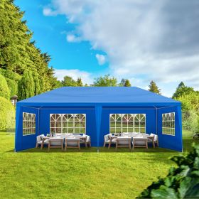 10x20ft Blue 6-sided Low-end Cooling Shed Iron PE Cloth (Color: Blue)