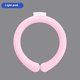 Cooling Neck Hanging Ice Ring Outdoor Sports (Option: Pink 28 ℃)