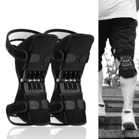 High Quality Knee Brace Patella Booster Spring Knee Brace Support For Mountaineering Squat Sports Knee Booster (Option: Black2)