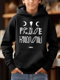 Men's Printed Hooded Sweatshirt (Option: Black-2XL)
