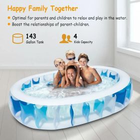 Durable DB Outdoor Foldable Inflatable Swimming Pool With Pump Suitable For Family And Children's Summer Water Play With Customizable Logo (Option: 1PC)