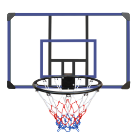 Wall-mounted Basketball Hoop, 45 X 29 Inches Shatterproof Back, Folding Hoop, Durable Hoop And All-weather Mesh For Indoor And Outdoor Use (Option: Blackblue)
