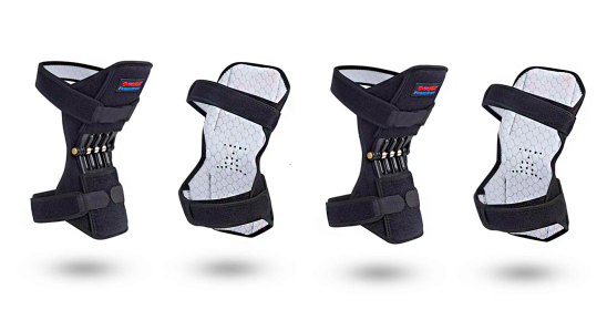 High Quality Knee Brace Patella Booster Spring Knee Brace Support For Mountaineering Squat Sports Knee Booster (Option: 2 pairs)