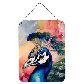 NEW Peacock Wall or Door Hanging Prints Aluminum Metal Sign Kitchen Wall Bar Bathroom Plaque Home Decor Front Door Plaque, 12x16, Multicolor (Default: Default)
