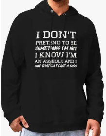 Men's Polyester Hoodie (Option: 2XL-Black)
